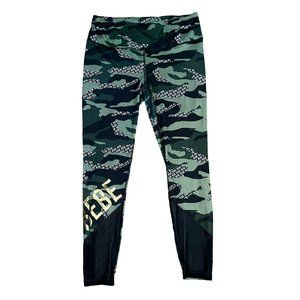 🟣 BEBE Women's Size Large High Rise Army Printed Athletic Legging